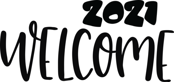 Transparent New Year Logo Font Meter for Welcome 2021 for New Year