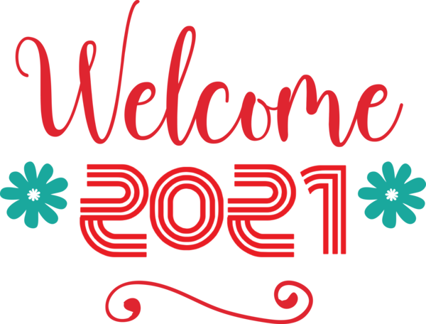 Transparent New Year Logo Line Meter for Welcome 2021 for New Year