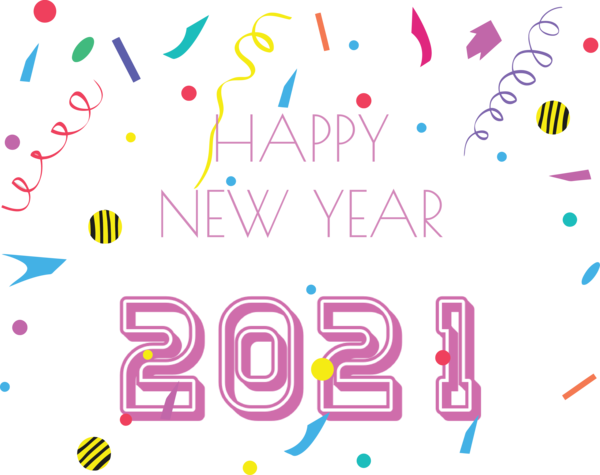 Transparent New Year Design Line Meter for Happy New Year 2021 for New Year