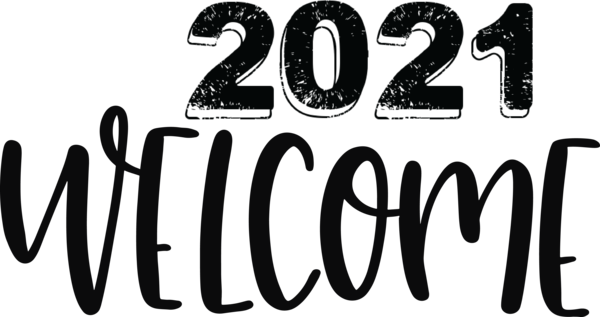 Transparent New Year Logo Font Shoe for Welcome 2021 for New Year