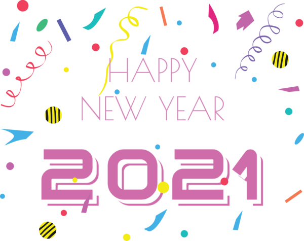 Transparent New Year Design Line Meter for Happy New Year 2021 for New Year