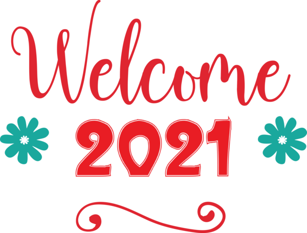 Transparent New Year Logo Meter Line for Welcome 2021 for New Year