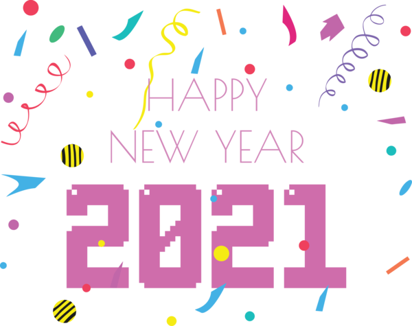 Transparent New Year Design Line Meter for Happy New Year 2021 for New Year