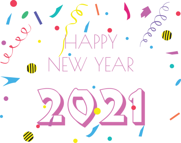 Transparent New Year Design Line Meter for Happy New Year 2021 for New Year