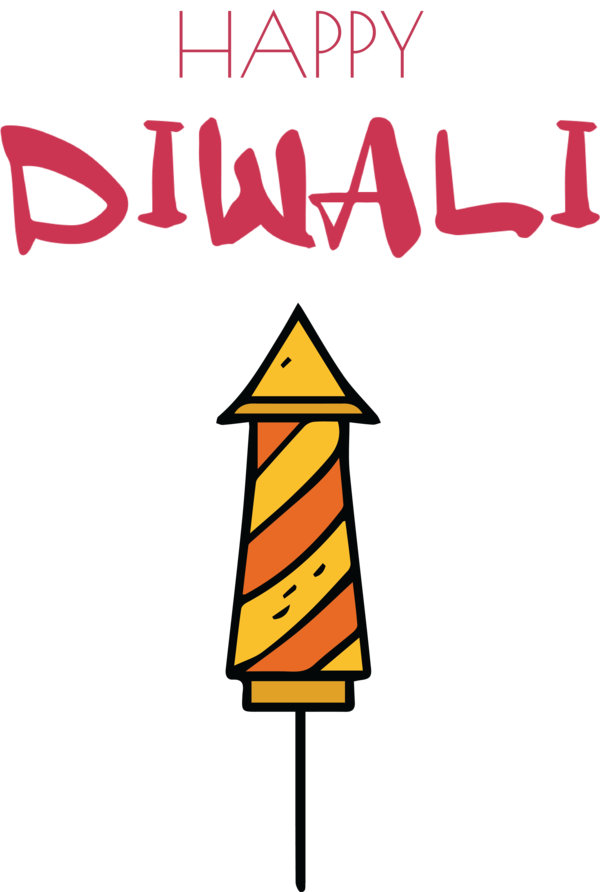 Transparent Diwali Cartoon Yellow Line for Happy Diwali for Diwali
