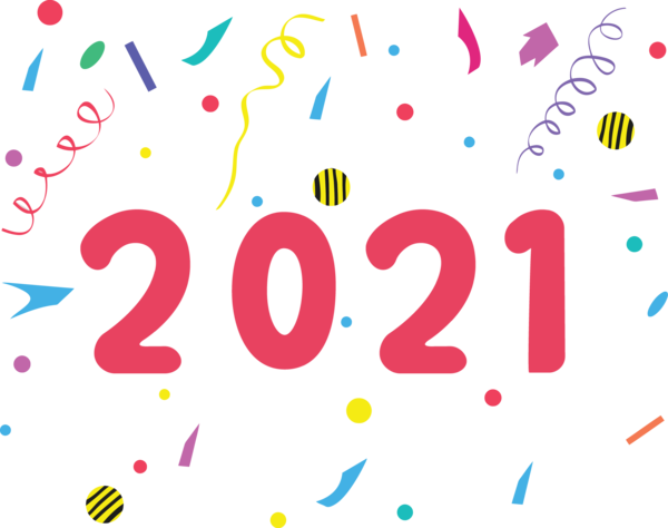 Transparent New Year Logo Design Line for Happy New Year 2021 for New Year