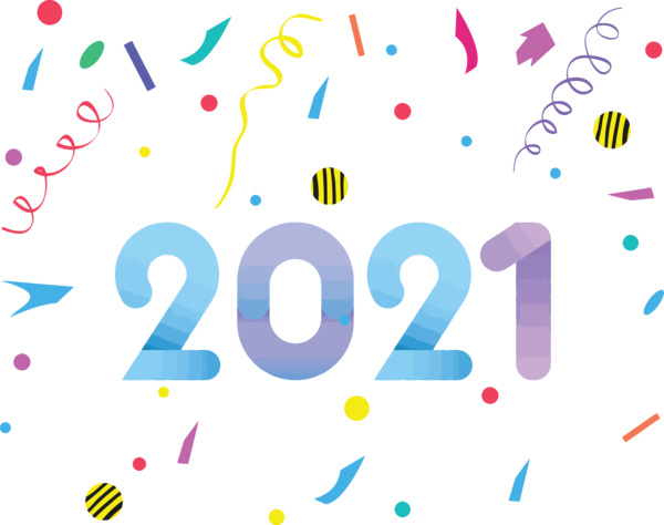 Transparent New Year Design Meter Line for Happy New Year 2021 for New Year