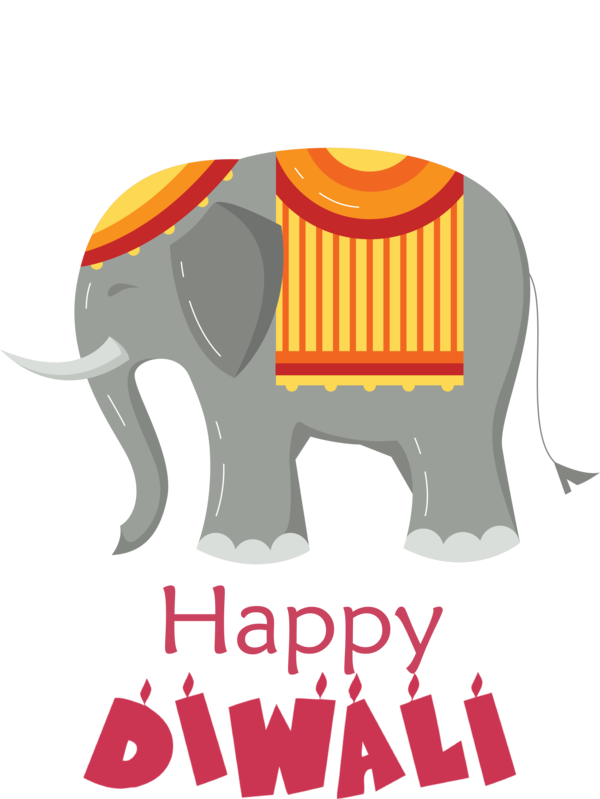 Transparent Diwali African elephants Indian elephant Elephant for Happy Diwali for Diwali