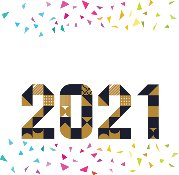 Transparent New Year Logo Design Line for Happy New Year 2021 for New Year