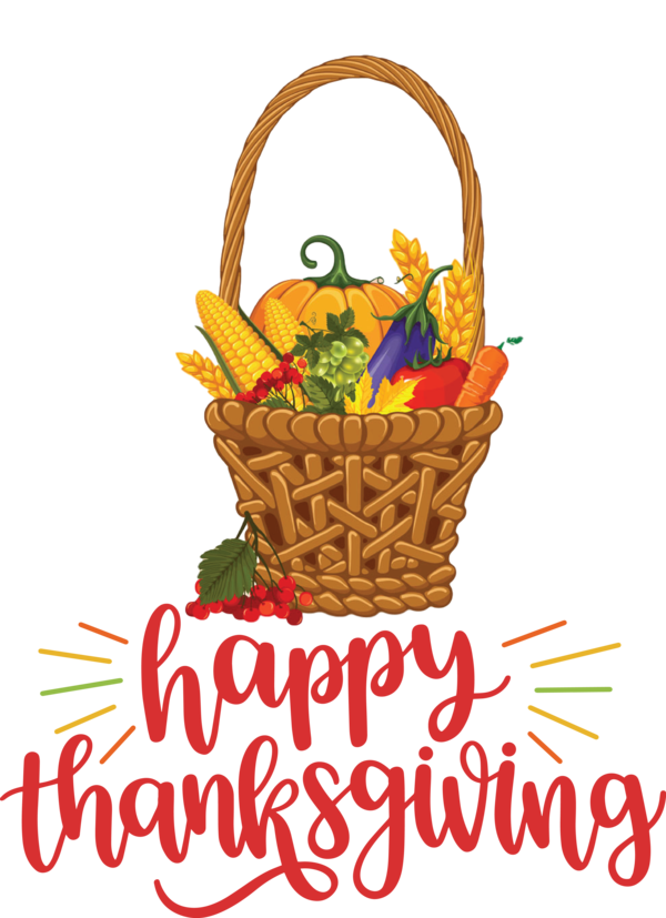 Transparent Thanksgiving Gift basket Flower Picnic basket for Happy Thanksgiving for Thanksgiving