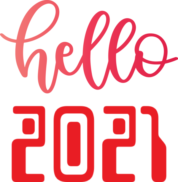 Transparent New Year Logo Meter Line for Welcome 2021 for New Year