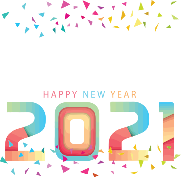 Transparent New Year Design Meter Number for Happy New Year 2021 for New Year