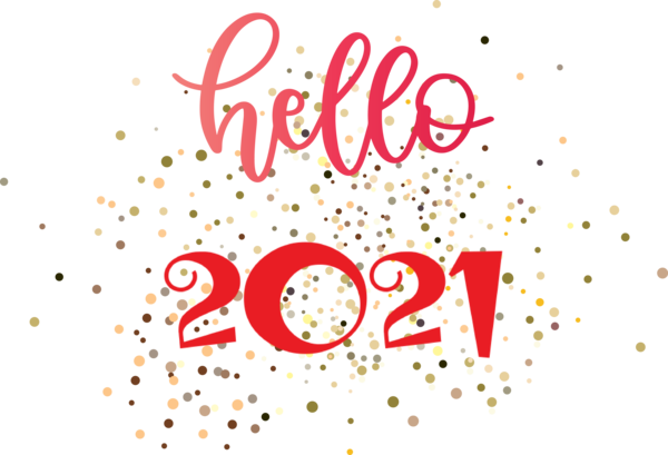 Transparent New Year Greeting card Logo High Five Greeting Card for Welcome 2021 for New Year