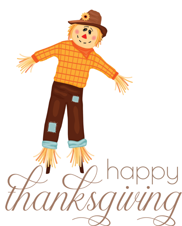 Transparent Thanksgiving Scarecrow Royalty-free Printmaking for Happy Thanksgiving for Thanksgiving