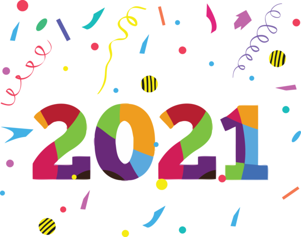 Transparent New Year Logo Line Purple for Happy New Year 2021 for New Year
