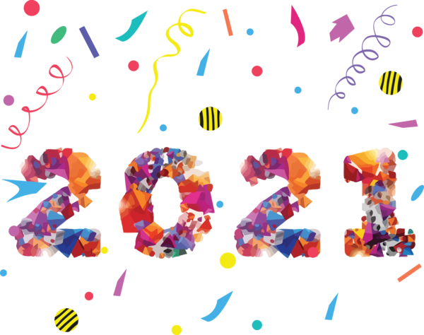 Transparent New Year Birthday Confetti New Year for Happy New Year 2021 for New Year