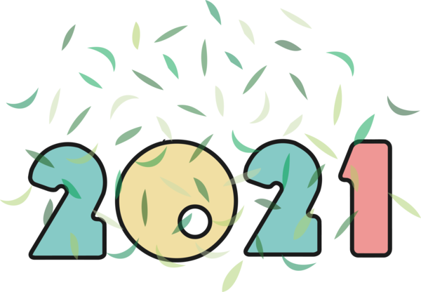Transparent New Year Cartoon Green Meter for Happy New Year 2021 for New Year
