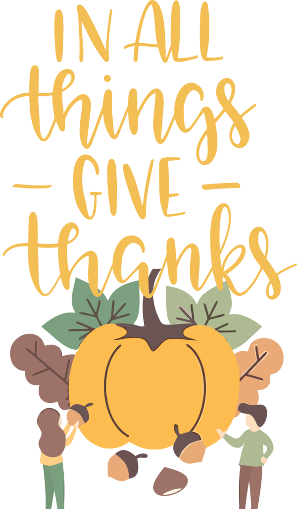 Transparent Thanksgiving Flower Meter Cartoon for Give Thanks for Thanksgiving