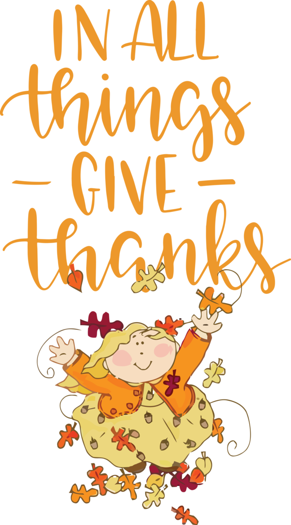 Transparent Thanksgiving Cartoon Yellow Meter for Give Thanks for Thanksgiving