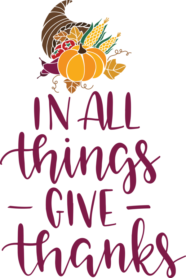Transparent Thanksgiving Logo Design Line for Give Thanks for Thanksgiving