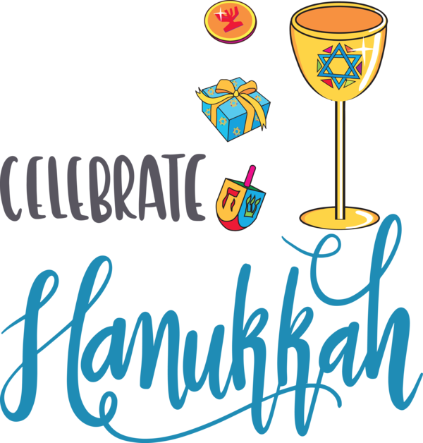 Transparent Hanukkah Logo Silhouette Painting for Happy Hanukkah for Hanukkah