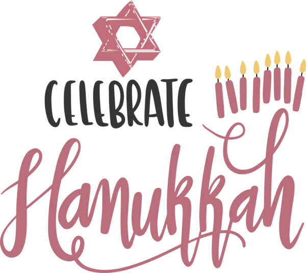 Transparent Hanukkah Logo Cartoon Silhouette for Happy Hanukkah for Hanukkah