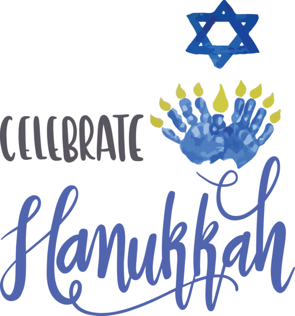 Transparent Hanukkah Silhouette Cartoon Painting for Happy Hanukkah for Hanukkah