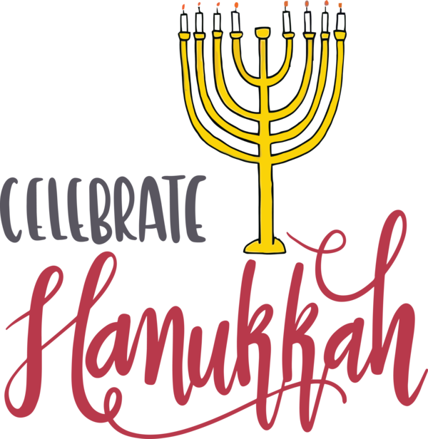 Transparent Hanukkah Logo Silhouette Cartoon for Happy Hanukkah for Hanukkah