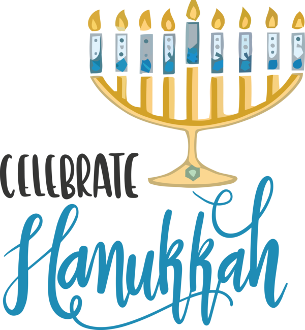 Transparent Hanukkah Menorah Candle holder Candle for Happy Hanukkah for Hanukkah