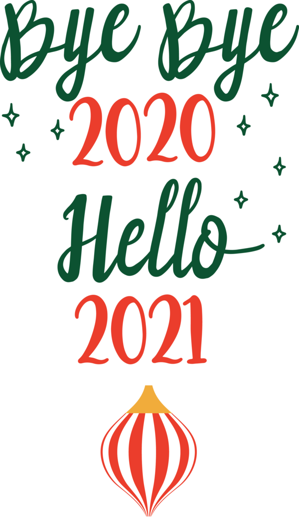 Transparent New Year Christmas Day Christmas decoration Logo for Happy New Year 2021 for New Year