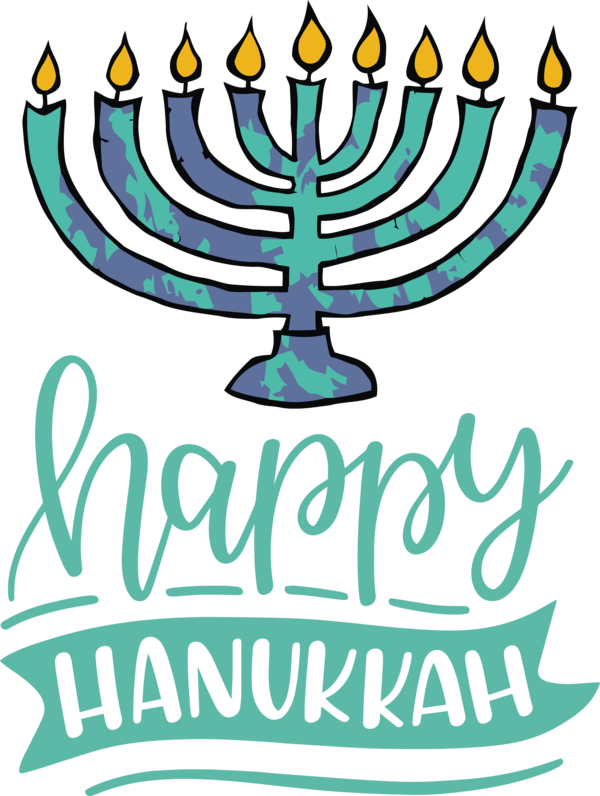 Transparent Hanukkah Logo Candle holder Candle for Happy Hanukkah for Hanukkah