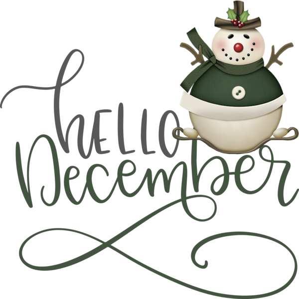 Transparent Christmas Logo Cartoon Meter for Hello December for Christmas