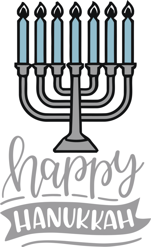 Transparent Hanukkah Logo Candle holder Symbol for Happy Hanukkah for Hanukkah