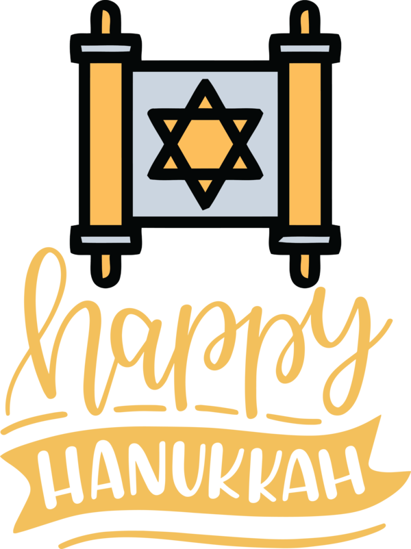 Transparent Hanukkah Logo Symbol Sign for Happy Hanukkah for Hanukkah