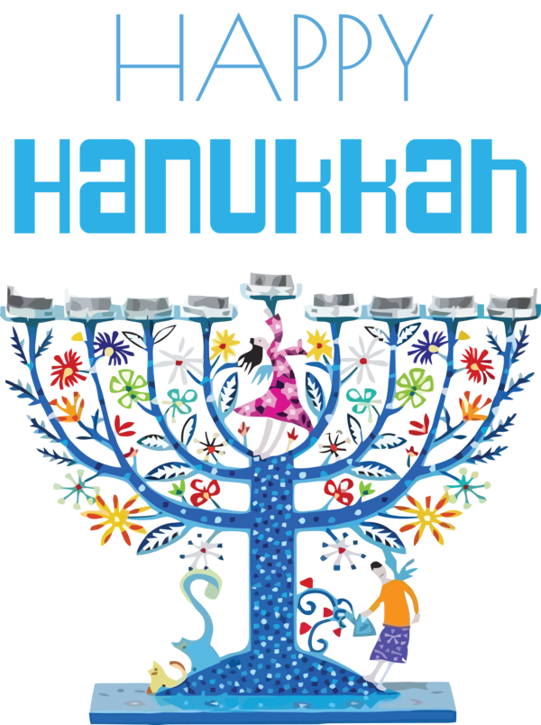 Transparent Hanukkah Menorah Hanukkah Jewish ceremonial art for Happy Hanukkah for Hanukkah