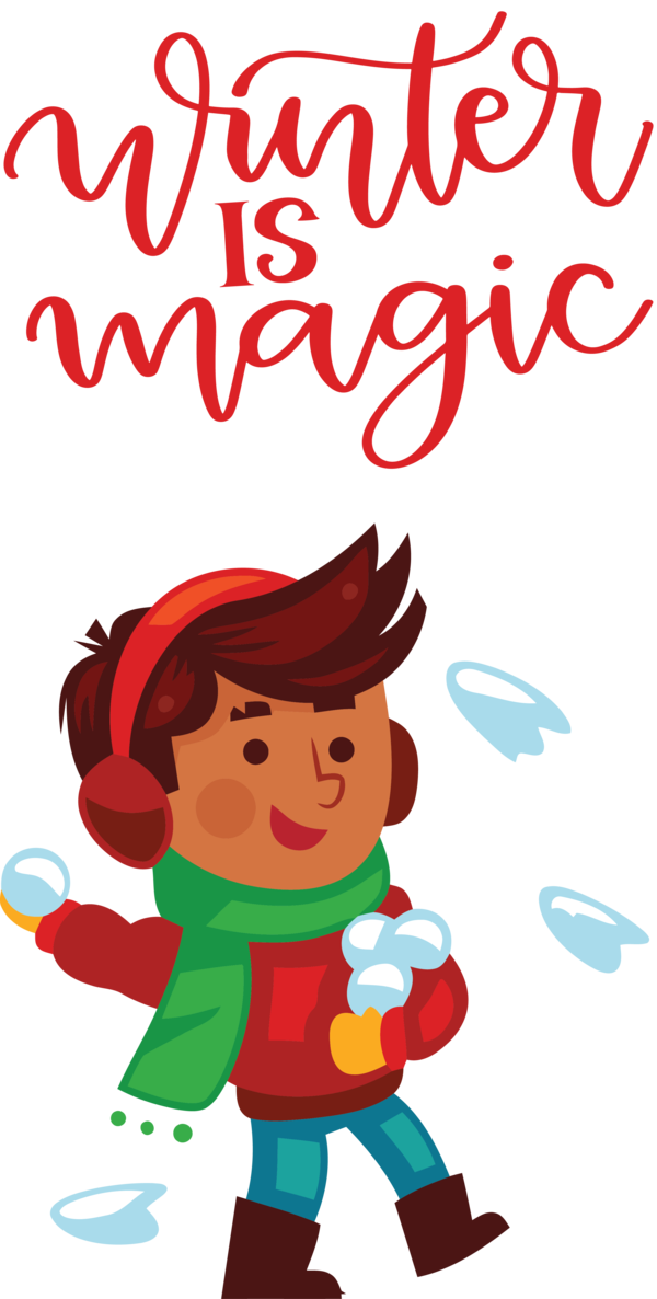 Transparent Christmas Line art Cartoon Logo for Hello Winter for Christmas