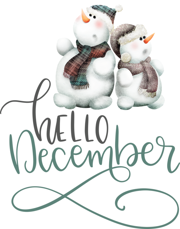 Transparent Christmas Christmas Day Snowman Winter for Hello December for Christmas