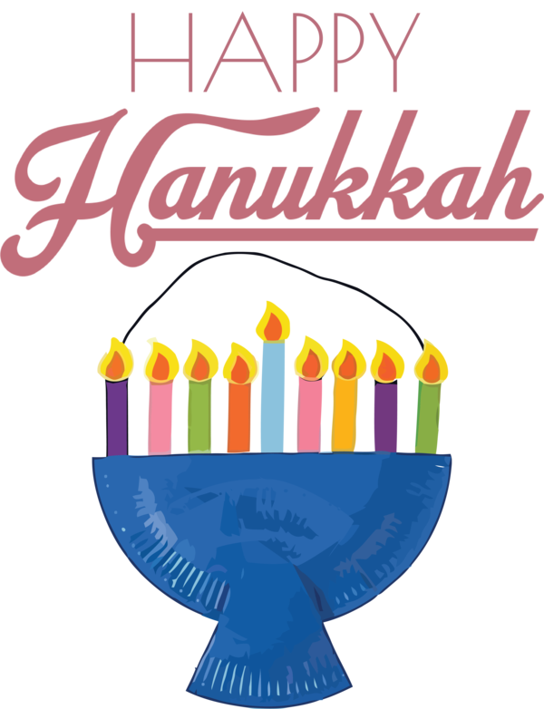 Transparent Hanukkah Logo Purple Line for Happy Hanukkah for Hanukkah