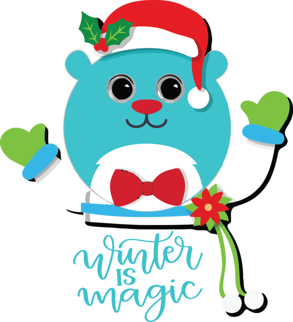 Transparent Christmas Character Christmas Day Line for Hello Winter for Christmas