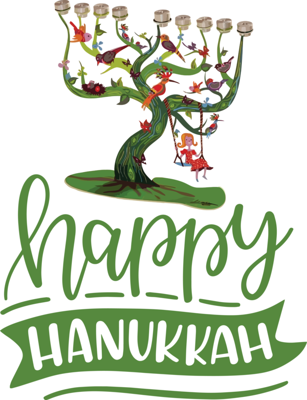 Transparent Hanukkah Logo Tree Flora for Happy Hanukkah for Hanukkah