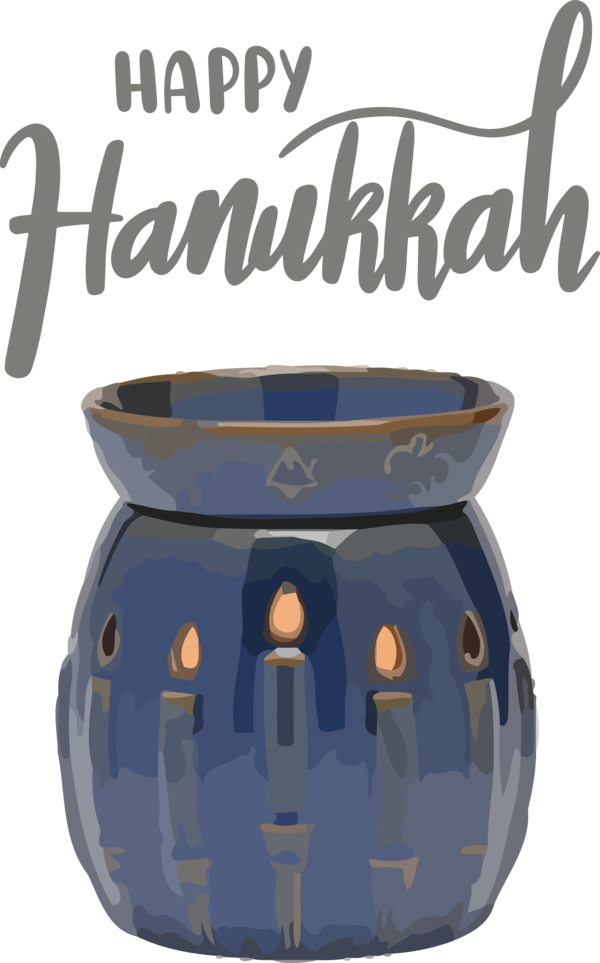 Transparent Hanukkah Cobalt blue Meter Ceramic for Happy Hanukkah for Hanukkah