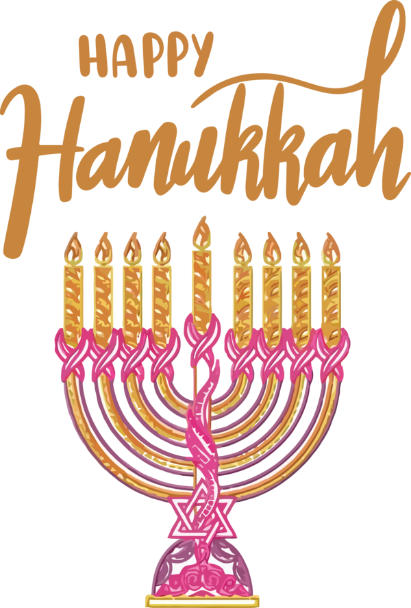 Transparent Hanukkah Candle holder Meter Line for Happy Hanukkah for Hanukkah