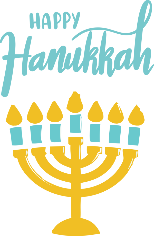 Transparent Hanukkah Yellow Meter Line for Happy Hanukkah for Hanukkah