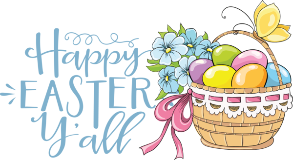 Transparent Easter Gift basket Cartoon Meter for Easter Day for Easter