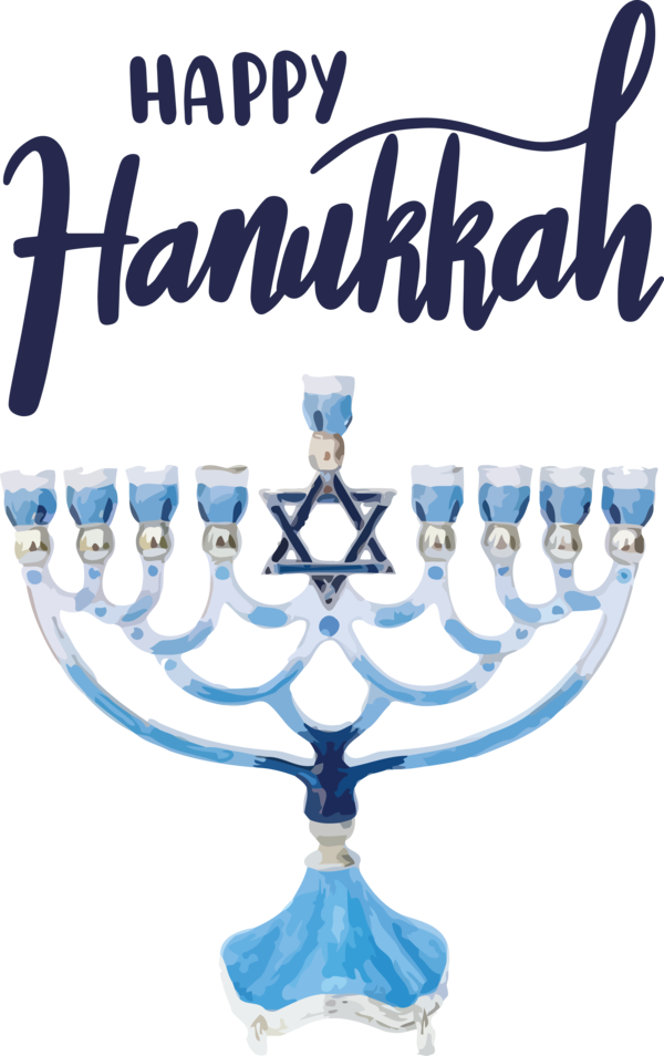 Transparent Hanukkah Candlestick Candle Menorah for Happy Hanukkah for Hanukkah