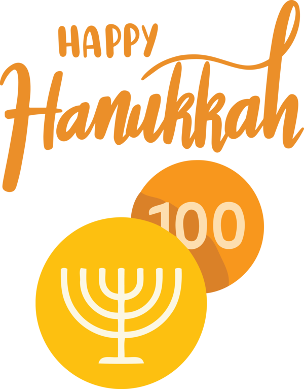Transparent Hanukkah Logo Symbol Yellow for Happy Hanukkah for Hanukkah