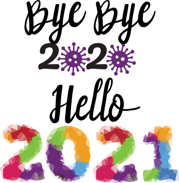 Transparent New Year Watercolor painting Drawing Painting for Welcome 2021 for New Year