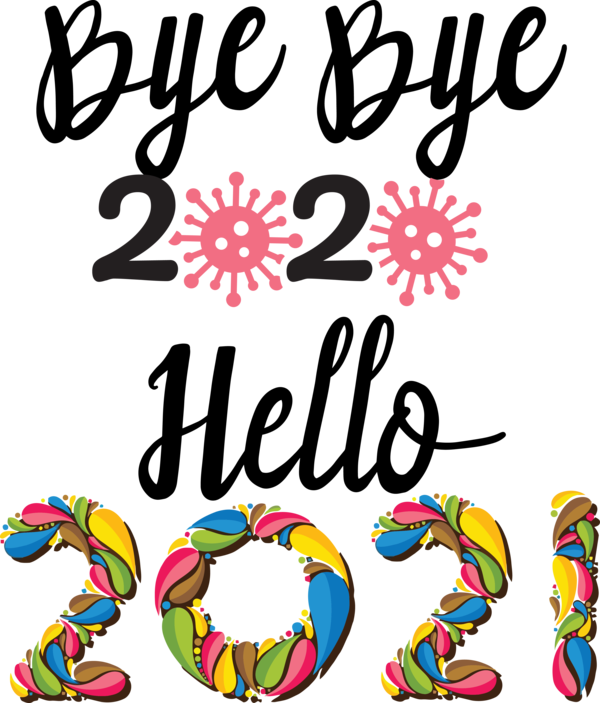 Transparent New Year Logo Meter Text for Welcome 2021 for New Year