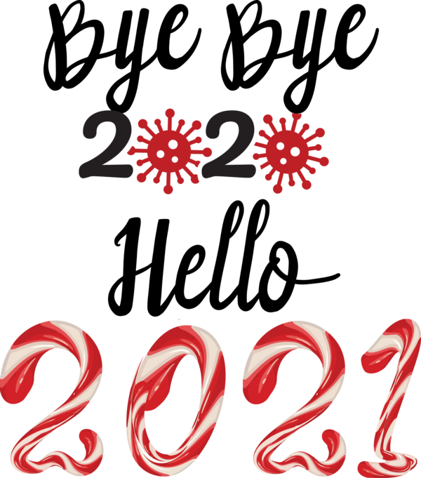 Transparent New Year Christmas Day Christmas decoration New Year for Welcome 2021 for New Year