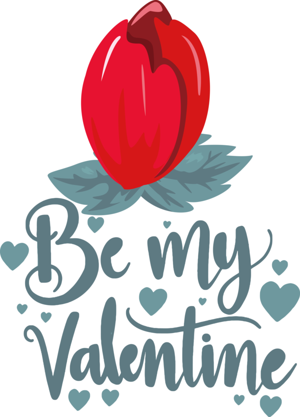 Transparent Valentine's Day Flower Logo Text for Valentines for Valentines Day
